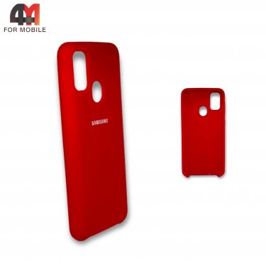Чехол Samsung M21/M30S силиконовый, Silicone Case, красного цвета