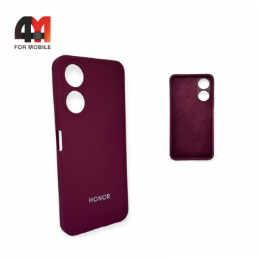 Чехол Huawei Honor X5 Plus/X6A 5G Silicone Case, цвет марсала