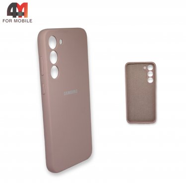 Чехол Samsung S23 Plus силиконовый, Silicone Case, пудрового цвета