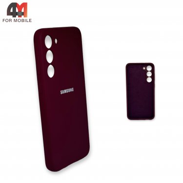 Чехол Samsung S23 Plus силиконовый, Silicone Case, цвет марсала