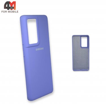 Чехол Samsung S21 Ultra/S30 Ultra силиконовый, Silicone Case, лавандового цвета