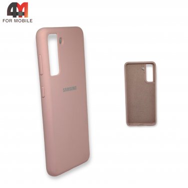 Чехол Samsung S21/S30 силиконовый, Silicone Case, пудрового цвета