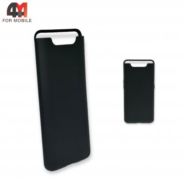 Чехол для Samsung A80/A90 силиконовый, Silicone Case, черного цвета