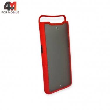 Чехол для Samsung A80/A90 силиконовый с усиленной рамкой, красного цвета
