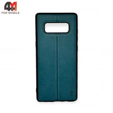 Чехол для Samsung Note 8/N950 силиконовый под кожу, бирюзового цвета, HDD