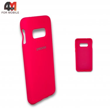 Чехол для Samsung S10e/S10 Lite силиконовый, Silicone Case, ярко-розового цвета