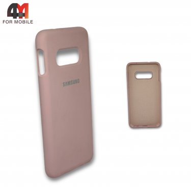 Чехол для Samsung S10e/S10 Lite силиконовый, Silicone Case, пудрового цвета