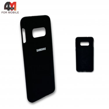 Чехол для Samsung S10e/S10 Lite силиконовый, Silicone Case, черного цвета