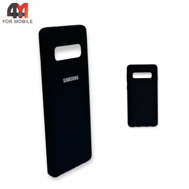 Чехол для Samsung S10 силиконовый, Silicone Case, черного цвета