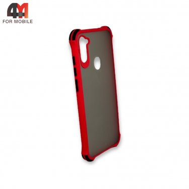 Чехол для Samsung A11/M11 силиконовый с усиленной рамкой, красного цвета