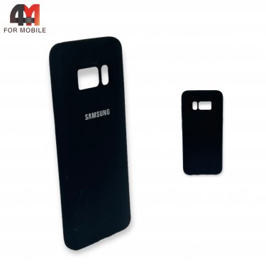 Чехол Samsung S8 Plus силиконовый, Silicone Case, черного цвета