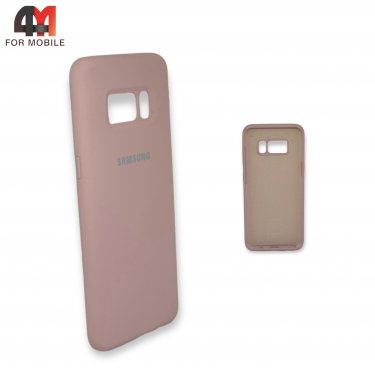 Чехол Samsung S8 Plus силиконовый, Silicone Case, пудрового цвета