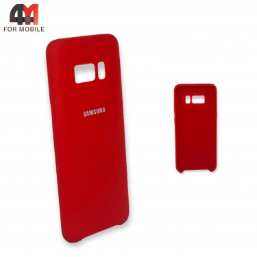 Чехол Samsung S8 Plus силиконовый, Silicone Case, красного цвета