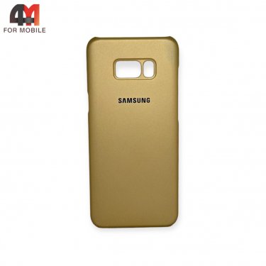 Чехол Samsung S8 Plus пластиковый, Back Cover, золотого цвета
