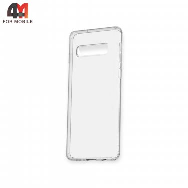Чехол для Samsung S10 Plus силиконовый, плотный, прозрачный
