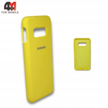 Чехол для Samsung S10e/S10 Lite силиконовый, Silicone Case, желтого цвета