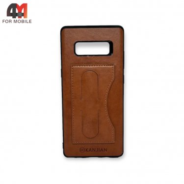 Чехол для Samsung Note 8/N950 силиконовый с подставкой, коричневого цвета, Kanjian