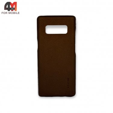 Чехол для Samsung Note 8/N950 пластиковый, под кожу, коричневого цвета, G-Case