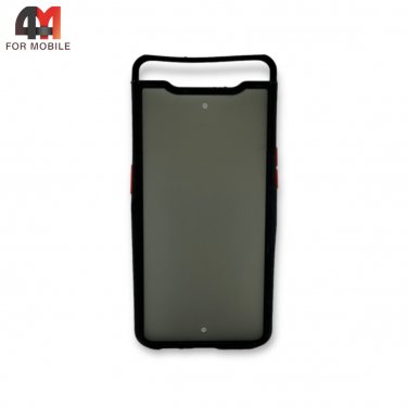 Чехол для Samsung A80/A90 силиконовый с усиленной рамкой, черного цвета