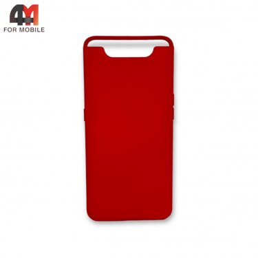 Чехол для Samsung A80/A90 силиконовый, Silicone Case, красного цвета