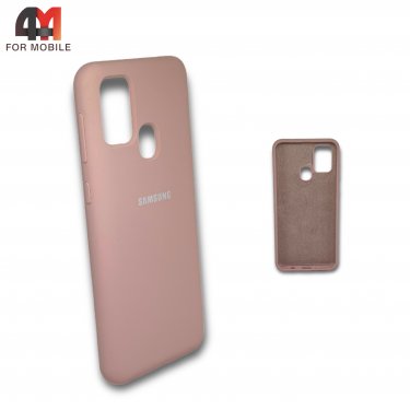 Чехол Samsung M31 силиконовый, Silicone Case, пудрового цвета