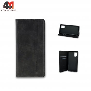 Чехол-книга для Samsung A41 черного цвета, Mobi
