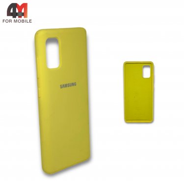 Чехол для Samsung A41 силиконовый, Silicone Case, желтого цвета