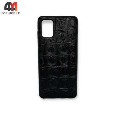 Чехол для Samsung A51 силиконовый, рептилия, черного цвета