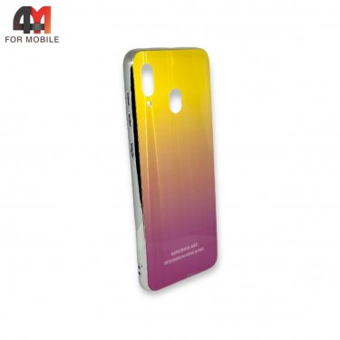 Чехол для Samsung A20/A30 пластиковый, хамелеон, желтого цвета