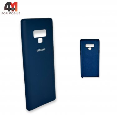 Чехол для Samsung Note 9 силиконовый, Silicone Case, темно-синего цвета