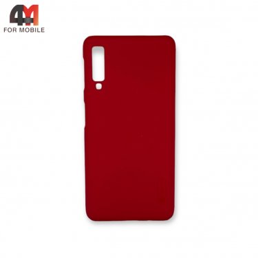 Чехол для Samsung A7 2018/A750 пластиковый с подставкой, красного цвета, Nillkin