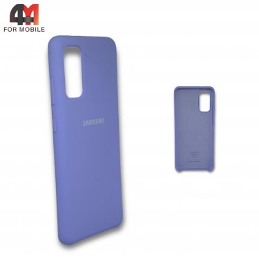 Чехол для Samsung S20 Plus/S11 силиконовый, Silicone Case, лавандового цвета