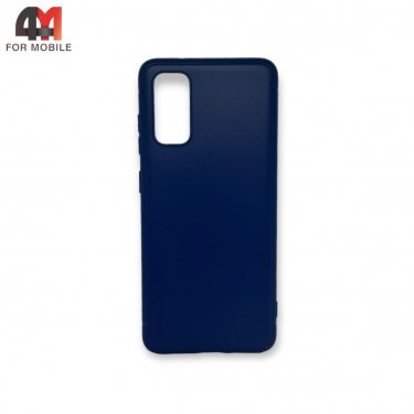 Чехол для Samsung S20 Plus/S11 силиконовый, матовый, синего цвета, Brauffen