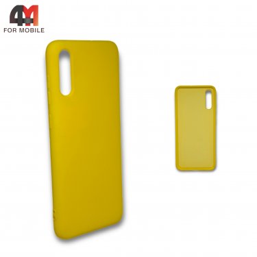 Чехол для Samsung A70/A70s силиконовый, Silicone Case, желтого цвета
