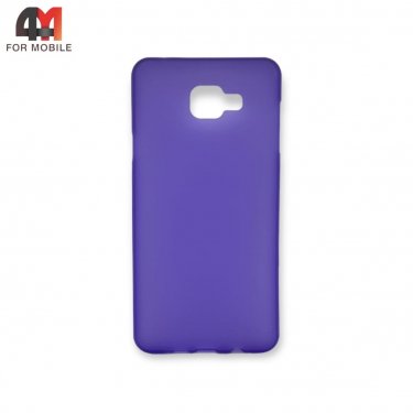 Чехол для Samsung A7 2016/А710 силиконовый, матовый, фиолетового цвета
