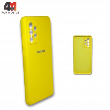 Чехол для Samsung A72 силиконовый, Silicone Case, желтого цвета