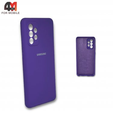 Чехол для Samsung A72 силиконовый, Silicone Case, фиолетового цвета