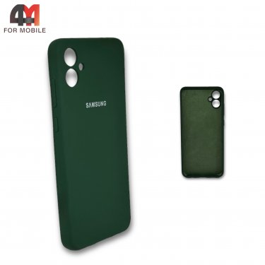 Чехол для Samsung A05 силиконовый, Silicone Case, темно-зеленого цвета