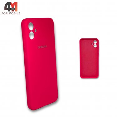 Чехол для Samsung A05 силиконовый, Silicone Case, ярко-розового цвета