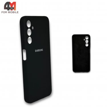 Чехол для Samsung A05s силиконовый, Silicone Case, черного цвета