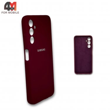 Чехол для Samsung A05s силиконовый, Silicone Case, цвет марсала