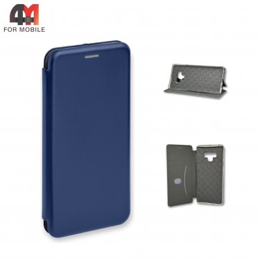 Чехол-книга для Samsung Note 9 темно-синего цвета