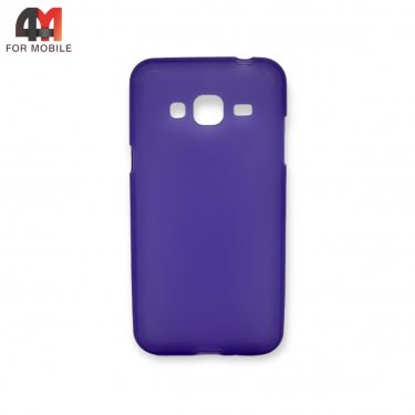 Чехол для Samsung J3 2015/J3 2016/J310/J320 силиконовый, матовый, фиолетового цвета