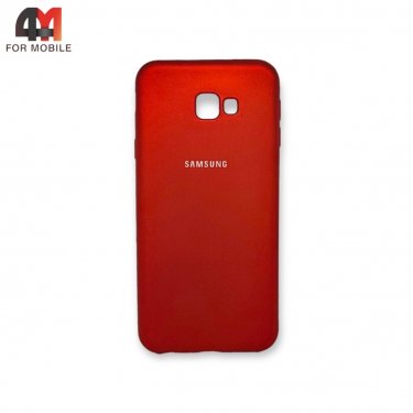 Чехол для Samsung J4 Plus/J415/J4 Prime силиконовый, матовый с логотипом, красного цвета