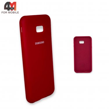 Чехол для Samsung J4 Plus/J415/J4 Prime силиконовый, Silicone Case, красного цвета