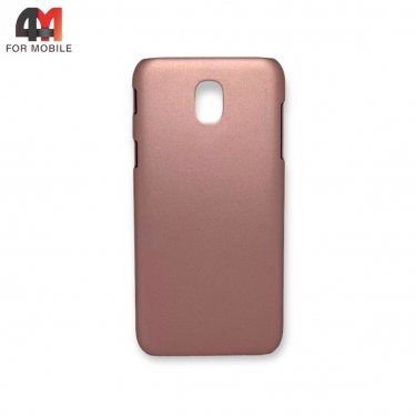 Чехол для Samsung J5 2017/J5 Pro/J530 пластиковый, матовый, цвет розовое золото, X-Level