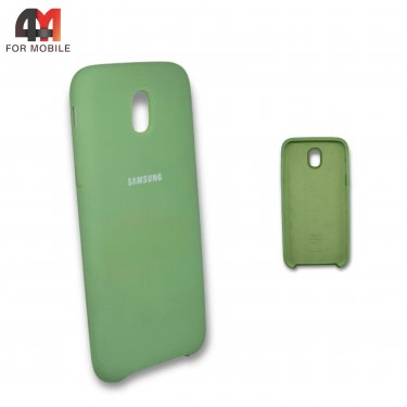 Чехол для Samsung J5 2017/J5 Pro/J530 силиконовый, Silicone Case, зеленого цвета