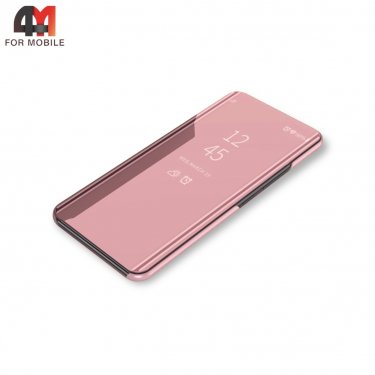 Чехол-книга для Samsung J4 2018/J400 clear view cover, розового цвета