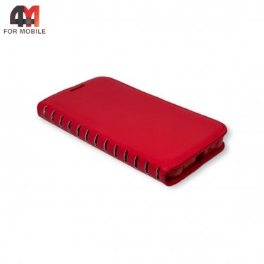 Чехол-книга для Samsung J1 Ace/J110 красного цвета, New Case