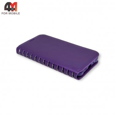 Чехол-книга для Samsung J1 Ace/J110 фиолетового цвета, New Case